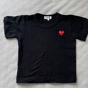 Kids Black T-Shirt with Red Heart